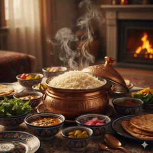 پخت برنج کله اسبی بالدار پخت برنج کله اسبی بالدار