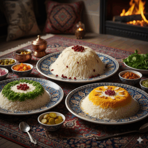 برنج پخته شده ندا